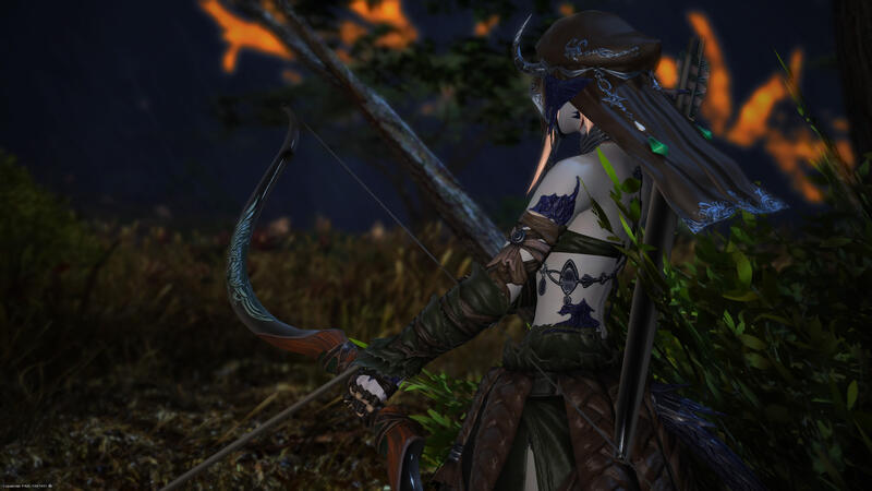 Untitled Sarnai, bow in hand and wearing her traditional attire, watches a herd of aldgoats in the distance. The Burning Wall glows through the rain.